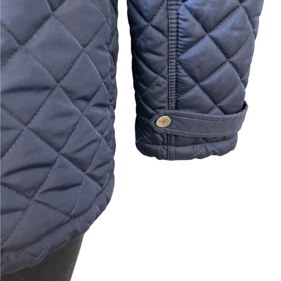 Tommy Hilfiger Women's Navy Blue Quilted Hooded Winter Coat Sz XS - Picture 7 of 12